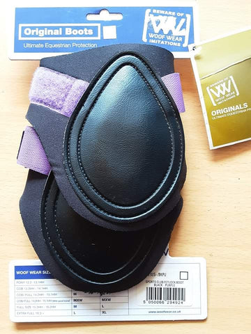 Woof Wear Sports Fetlock Boots Black/Purple  Small