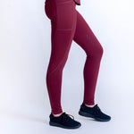 High-Waist Pocket Silicone Knee Tights